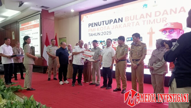 
					Acara penutupan Bulan Dana PMI 2025 di Gedung Serbaguna Blok C, Kantor Walikota Adminstrasi Jakarta Timur. (Dok. Pokja PWI Walikota Jaktim)