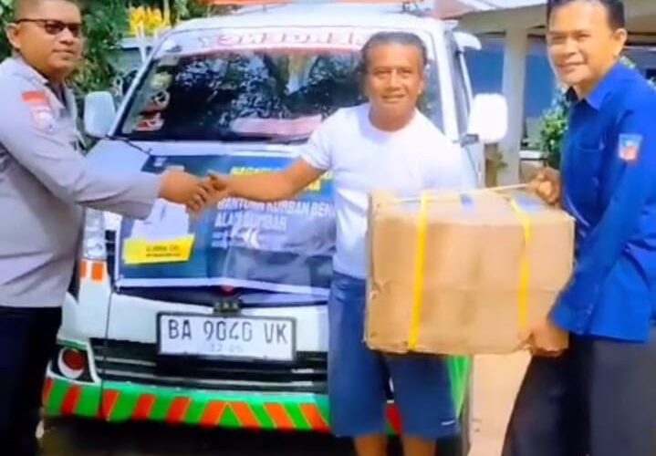 Aspeda Titipkan Bantuan Korban Bencana Agam Melalui Wali Nagari Sungai Duo
