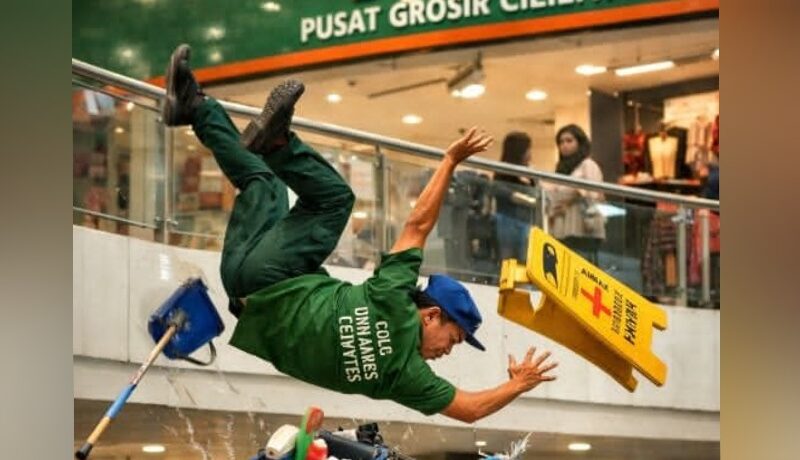 Insiden Kerja di PGC Jakarta Timur, Petugas Kebersihan Terjatuh dari Tangga