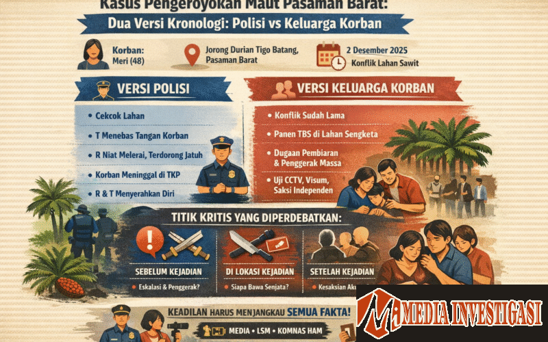 Kasus Pengeroyokan Maut di Durian Tigo Batang Pasaman Barat: Keluarga Korban Ungkap Versi Berbeda dari Polisi