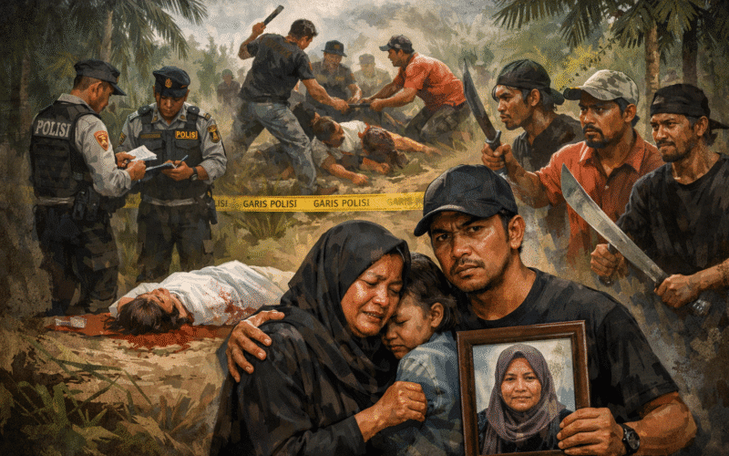 Rekonstruksi Setengah Hati di Pasaman Barat Sumbar, Keluarga Korban Desak Polisi Ungkap Dalang Pembunuhan Meri