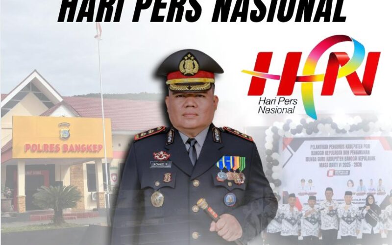 Kepala Kepolisian Resor Banggai Kepulauan Beserta Anggota Mengucapkan Selamat Hari Pers Nasional 2026, Pers Semakin Jaya Dalam Karyanya