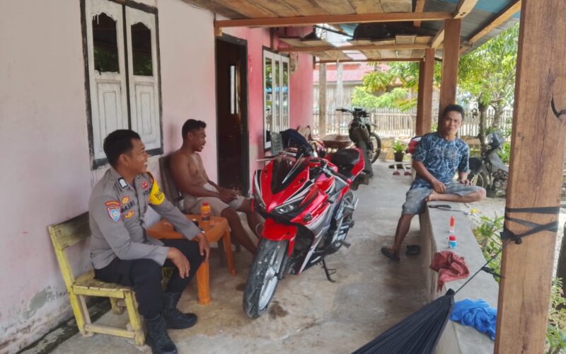 Demi Aman Dan Kondusif Sambut Ramadhan, Bhabinkamtibmas Polsek Totikum Imbau Remaja Hindari Knalpot Brong