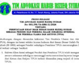 Habib Rizieq Bekukan Seluruh Aktivitas TPUA, Ambil Alih Mandat Kepengurusan