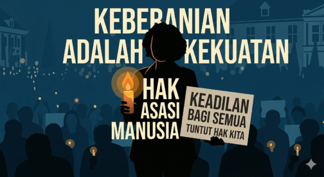 
					Ilustrasi tentang HAM dan keadilan. (Ai)