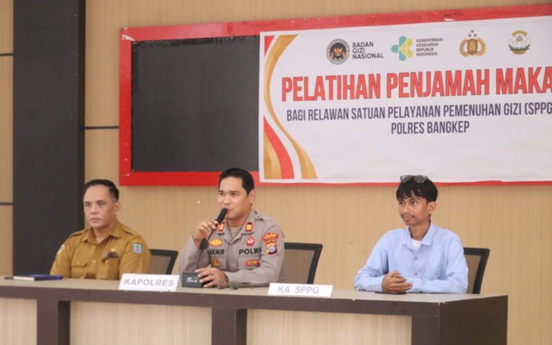 Tingkatkan Standar Gizi, Polres Bangkep Gelar Training Penjamah Makanan SPPG Bersama Dinkes