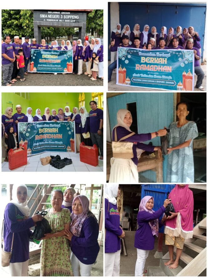 
					Aksi “Hadang” Pengguna Jalan, Alumni 2001 SMAN 3 Soppeng Bagi-Bagi Ratusan Takjil dan Paket Donasi