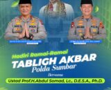 Polda Sumbar Gelar Tabligh Akbar Bersama Ustadz Abdul Somad di Masjid Raya Syekh Khatib Al-Minangkabawi