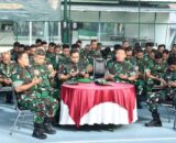 Pusterad Laksanakan Apel Khusus dan Halal Bihalal 