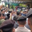 Suasana ketika insiden kekerasan terhadap wartawan. 