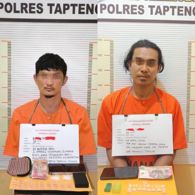 
					Satresnarkoba Polres Tapteng Ringkus Dua Pengedar Sabu di Lokasi Berbeda