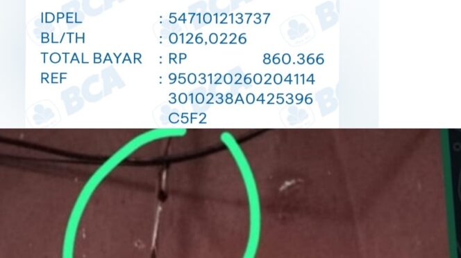 
					Foto kolase pembayaran listrik dan pemutusan listrik. (Dok. Media Investigasi)