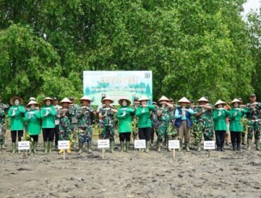 Penamaan Mangrove dalam rangka meringati HUT ke-80 Persit KCK, Kodim 0314/Inhil. (Dok. Istimewa)