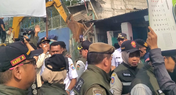 Situasi penggusuran di Jakarta Pusat. (Dok. Istimewa