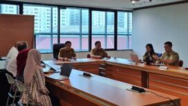 Audiensi The Global Fund Country Team bersama Komite Koordinasi Penanggulangan AIDS, Tuberkulosis, dan Malaria (ATM) Indonesia, Rabu (6/5), di Kantor Ditjen Bina Pembangunan Daerah Kemendagri. (Dok. Bina Bangda)