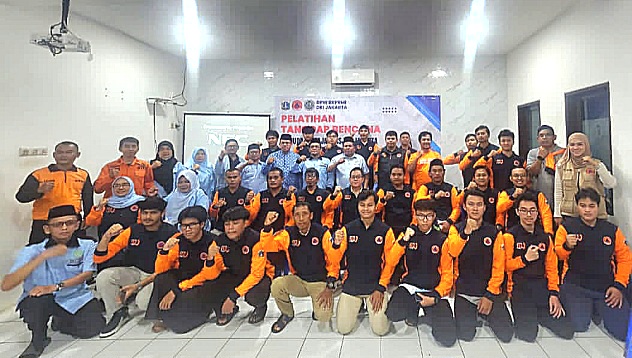 Foto bersama usai menggelar Pelatihan Tanggap Bencana BPDB dengan BKPRMI Jakarta. (Dok. Istimewa)