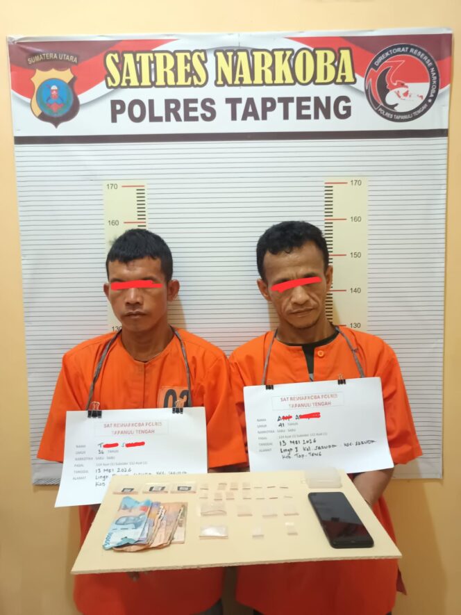 
					Sat Resnarkoba Polres Tapanuli Tengah Ringkus Dua Pengedar Sabu di Kelurahan Sarudik