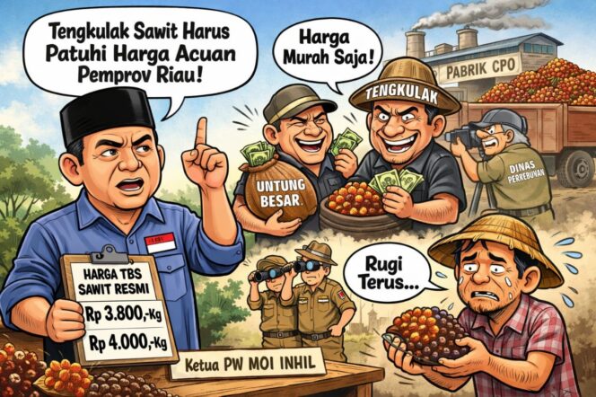 
					PW-MOI Inhil Minta Tengkulak Sawit Patuhi Harga Acuan Pemprov Riau, Fitra: Jangan Sesukanya Menentukan Harga ke Petani