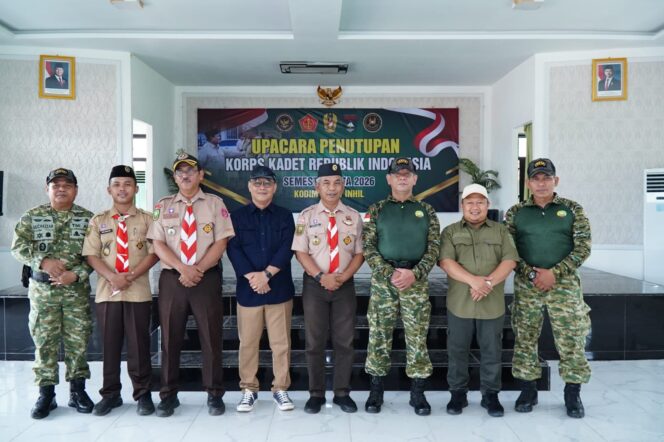 
					Tanamkan Karakter dan Bela Negara, Kodim 0314/Inhil Sukses Tutup Kegiatan Korps Kadet RI 2026