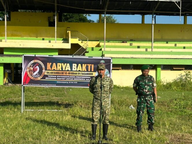 
					Polres Soppeng Ambil Bagian dalam Karya Bakti HUT ke-69 Kodam XIV/Hasanuddin, Perkuat Sinergi Bersama Masyarakat