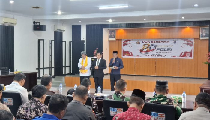 Sambut Hari Bhayangkara ke – 80, Polres Sibolga Gelar Do’a Bersama di Aula H.M.Jasin