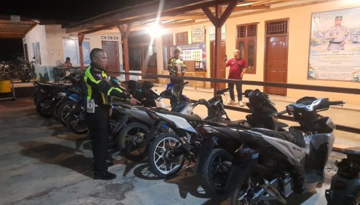 Patroli KRYD Polsek Sungai Rumbai Berhasil Amankan 14 Sepeda Motor Tanpa Kelengkapan, AKP Sutrisman: Kami Tindak Demi Keselamatan Warga