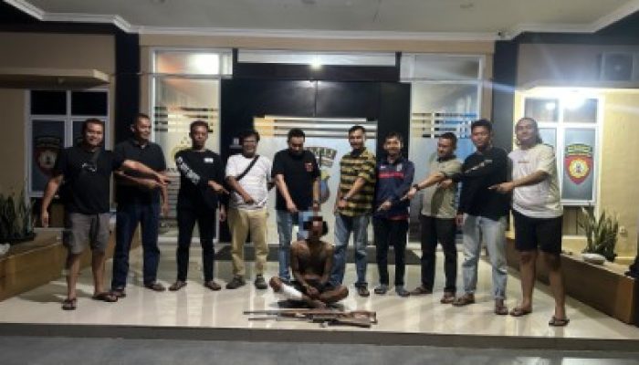 Satreskrim Polres Dharmasraya Tangkap Pelaku Pencurian TO Operasi Sikat 2026, Dua Senjata Api Rakitan Disita
