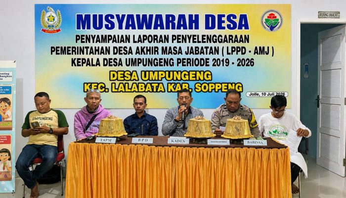 PPPD Akhir Masa Jabatan Kades Umpungeng Digelar, BPD Pastikan Amanat DPMD Soppeng Terlaksana.