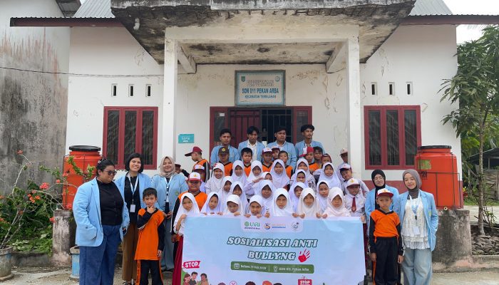 Mahasiswa KKN UNRI Pekan Arba Gelar Sosialisasi “Stop Bullying” di SDN 011 Tembilahan