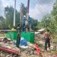 Progres Pembangunan Jembatan Perintis Garuda di Kuala Muda Kecil Terus Dipacu, Personel Kodim 0314/Inhil dan Warga Gotong Royong