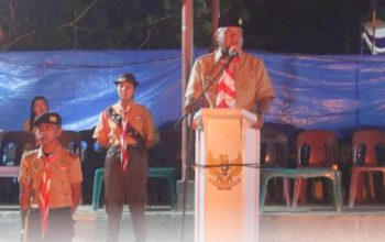 Upacara Api Unggun Peringatan HUT Ke-65 Gerakan Pramuka Kabupaten Nias Utara Di Pimpinan Bupati