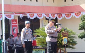 Kapolres Bangkep Pimpin Upacara Sertijab Kabagops, Minta Komitmen Tingkatkan Kinerja dan Pelayanan Publik