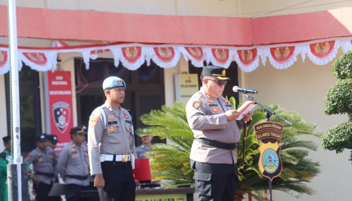 Kapolres Bangkep Pimpin Upacara Sertijab Kabagops, Minta Komitmen Tingkatkan Kinerja dan Pelayanan Publik