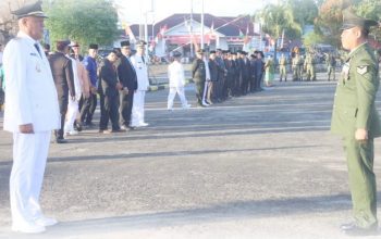 Bupati Nias Utara Amizaro Waruwu Bertindak Sebagai Inspektur Upacara Tabur Bunga Jelang HUT RI Ke – 81 Tahun 2026