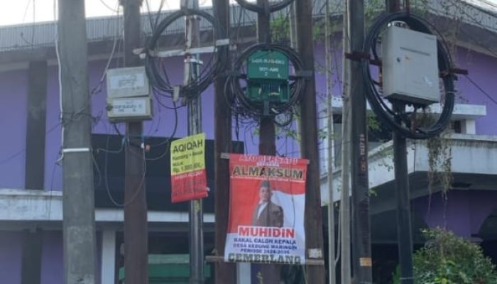 Baliho Bakal Calon Kades Kedungwaringin Belum Ditertibkan, Warga Pertanyakan Ketegasan Pemerintah