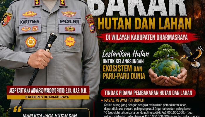 Polres Dharmasraya Ajak Warga Cegah Karhutla