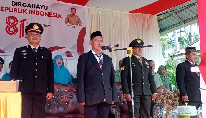Plt. Camat Kecamatan Buko Sahran Sandang Jadi Inspektur Pimpin Upacara HUT Kemerdekaan RI Ke-81 Tahun 2026 Di Lapangan Tataba