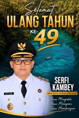 Masyarakat Kecamatan Buko Mengucapkan : Selamat Ulang, Bapak Wakil Bupati Kabupaten Banggai Kepulauan, SERFI KAMBEY, Ke-49 Tahun