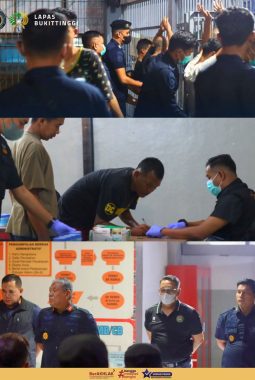  Komitmen Lapas Bersih Narkoba, Razia Gabungan & Tes Urin di Lapas Bukittinggi Negatif