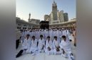 Foto Santri dari Pondok Pesantren Tarbiyatul Falah Al-Malikiyyah, Cikulur, Kabupaten Lebak, Banten, yang menjalankan ibadah Umroh. (Dok. Istimewa)