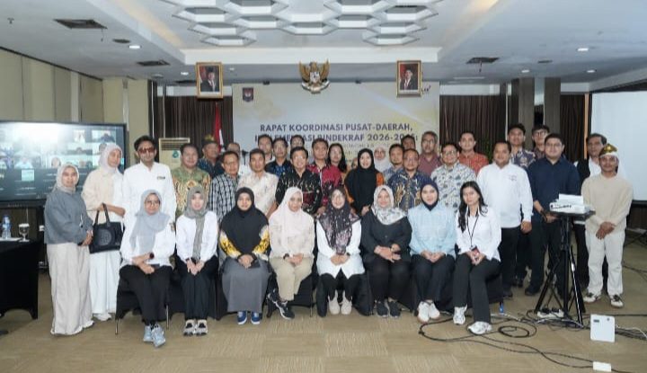 Rapat Koordinasi Pusat dan Daerah Implementasi Rindekraf. . (Dok. Bina Bangda/ Kemendagri)