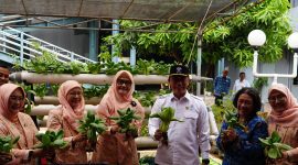 Peluncuran program tanaman hidroponik di lingkungan Kantor Pusat BKN. (Dok. Istimewa)